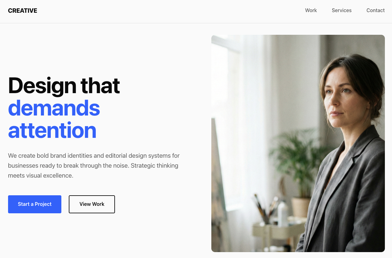 Creative Portfolio template full preview